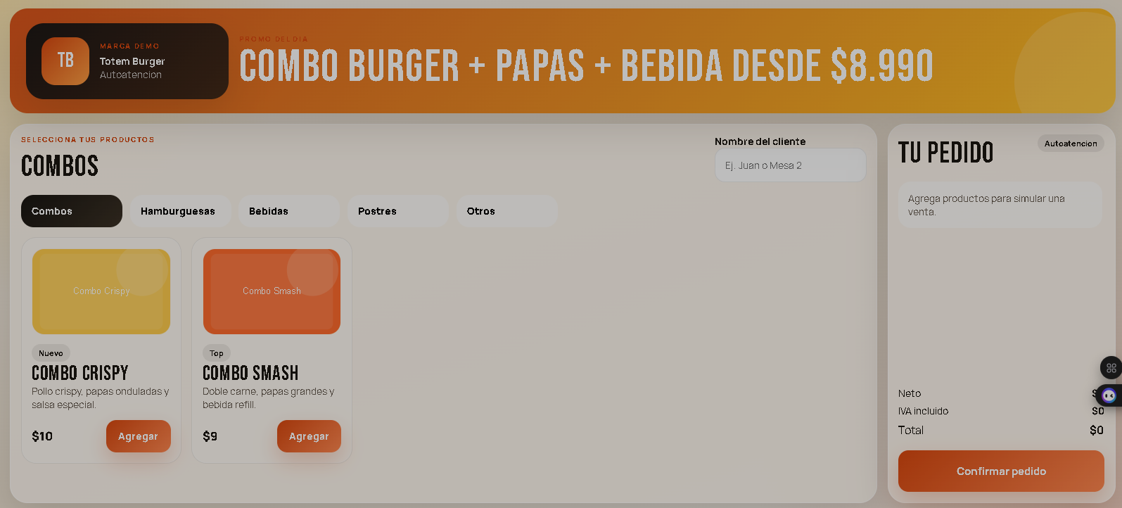 Vista previa de Tótem de Venta